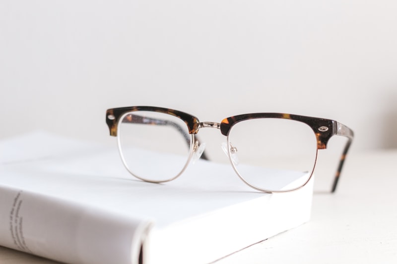 Adult wearing progressive eyeglasses outdoors on Avenue U Brooklyn